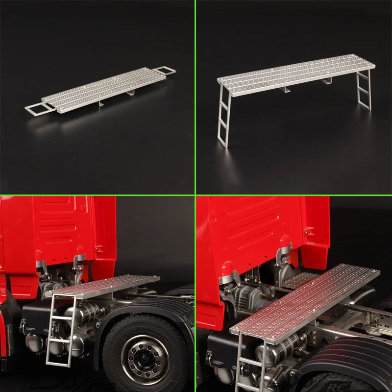 

1pcs Metal Simulation with Telescopic Ladder Work Pedal for 1/14 Tamiya RC Truck SCANIA 770S R620 VOLVO BENZ Arocs MAN TGX Car