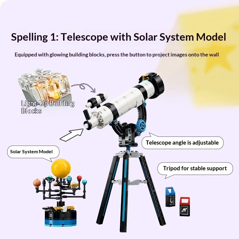 LEGO Building Blocks Assembly 31378 Space Exploration Telescope Boys and Girls Children's Toys Birthday Gifts