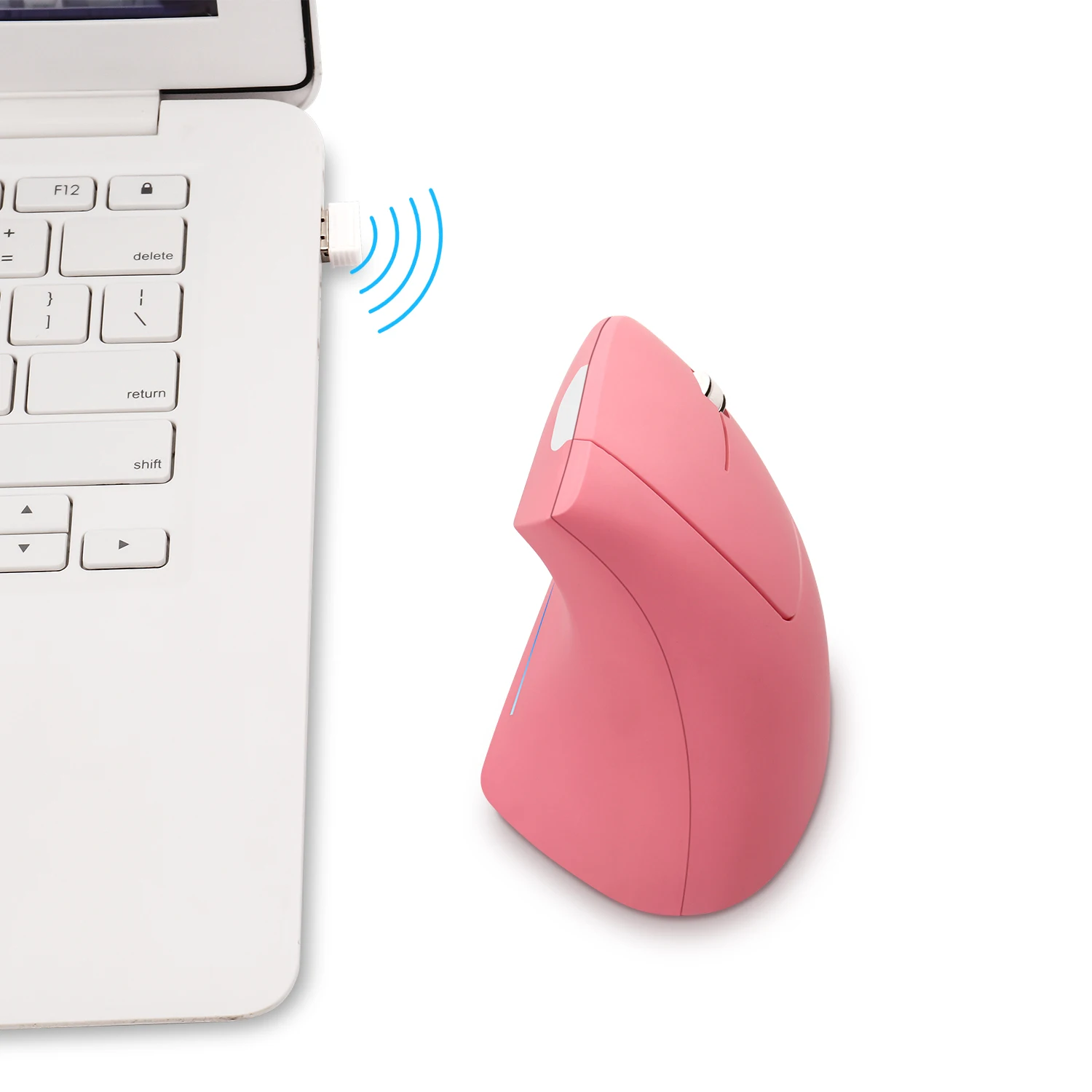 

Wireless 2.4G Vertical Mouse Ergonomic Design1600 DPI Adjustable Non-slip Plug And Play Battery PC Laptop Business Office Use