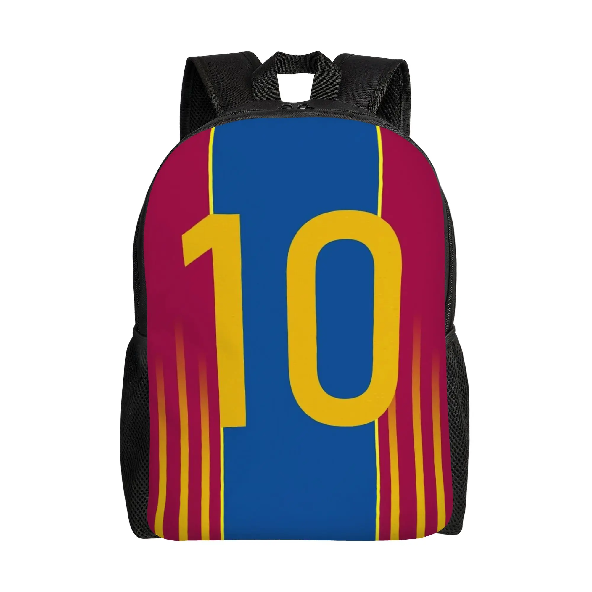 

Number 10 Football Soccer Backpack for Men Women Fashion Student Hiking Travel Daypack M-Messies College Shoulder Bag Gift