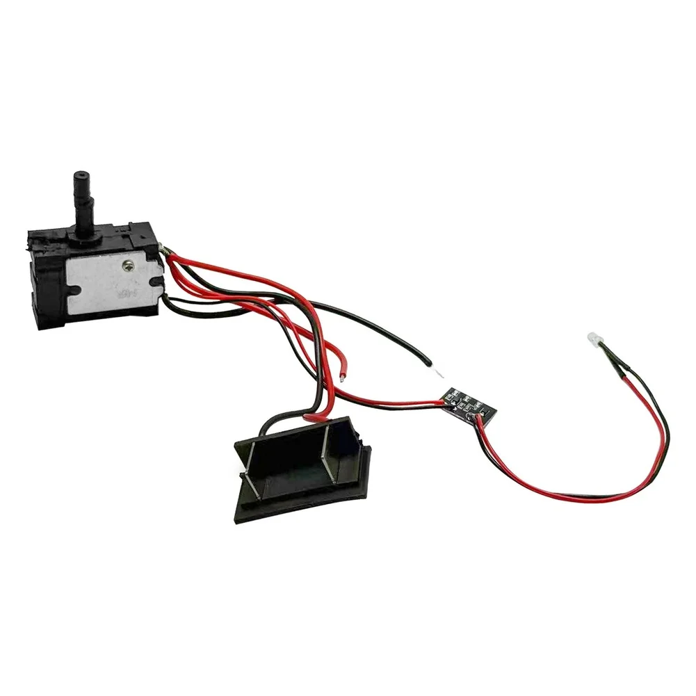 Electric Ratchet Wrench Switch 21V with Light Board for Dayi Compatible Ratchet Tools 16A-5E4 Black 3.9 x 1.6 x 2.8 cm