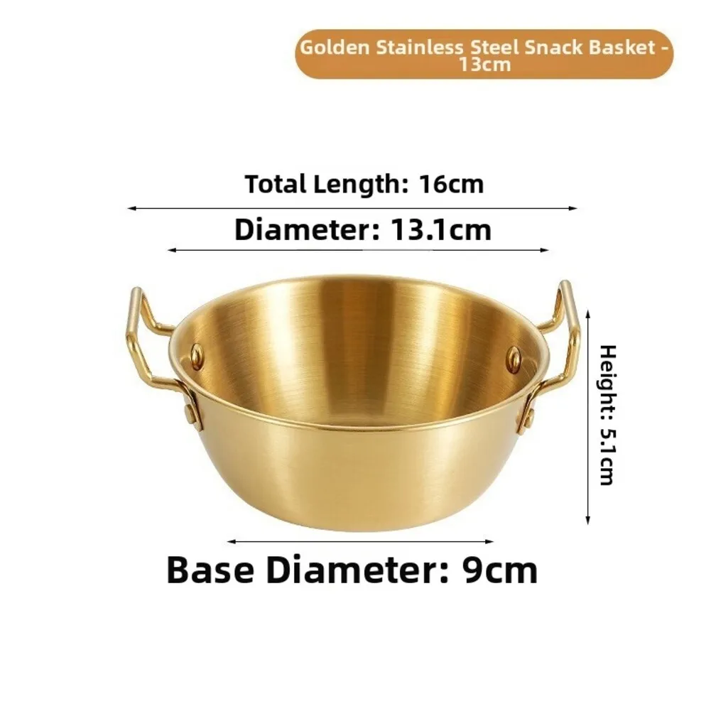Snack Dish Stainless Steel Bowl For Family Meals Gold Stainless Steel Serving Bowl Dishwasher Safe Easy To Clean