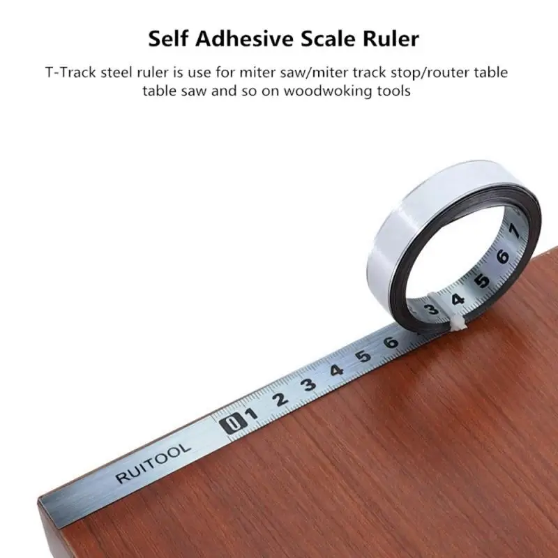 1-5m Tape Measure Woodworking Self-adhesive Measuring Tape Miter Track Metric Scale Ruler Precision Table Saw Measuring Tool