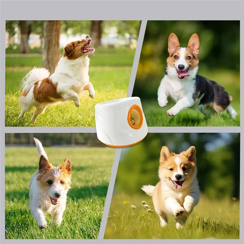BMBY-Automatic Dog Ball Launcher-For Small Pets Tennis Ball Thrower-US Plug For Outdoor Play