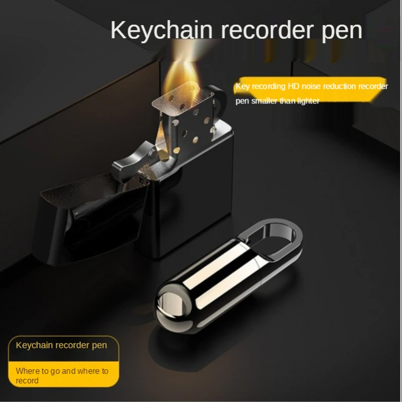 8G 16G Mini Keychain Recorder Portable Digital Audio Recording Pen USB Flash Drive Dictaphone MP3 Player U Disk 2022 New