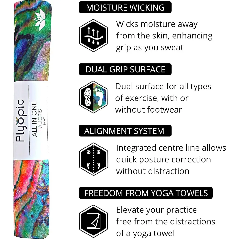 Luxury Sweat-Resistant Yoga Mat and Towel Set - Perfect for Hot Yoga, Bikram, Pilates, and All Fitness Activities