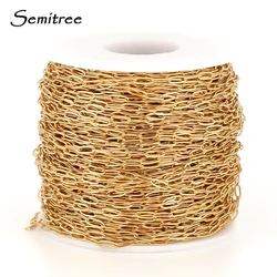 2 Meters 2.5mm Stainless Steel Flat Rolo Cable Link Chains DIY Jewelry Necklace Making Findings Bracelet Accessories Body Chains