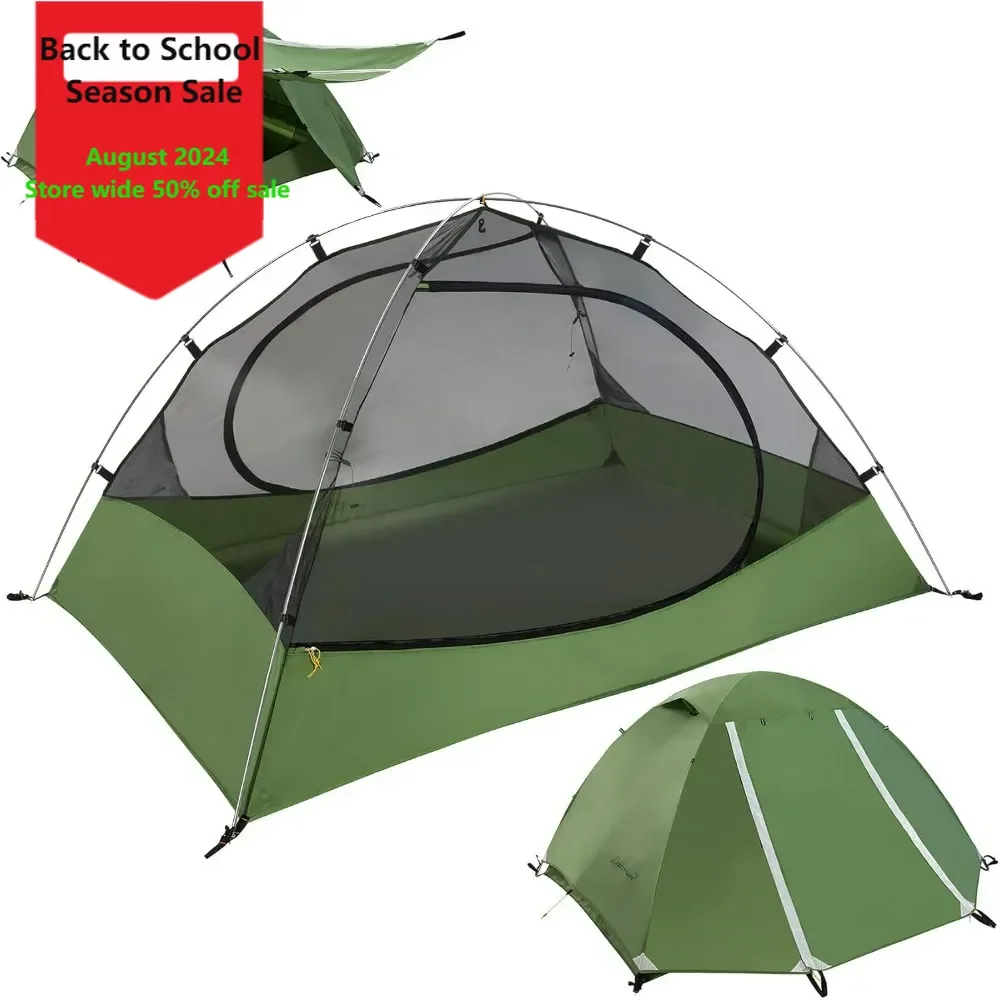 

Polaris Lightweight Backpacking Tent - 4 Person Ultralight Waterproof Camping Tent, 3 Season Large Size Easy Setup Tent.