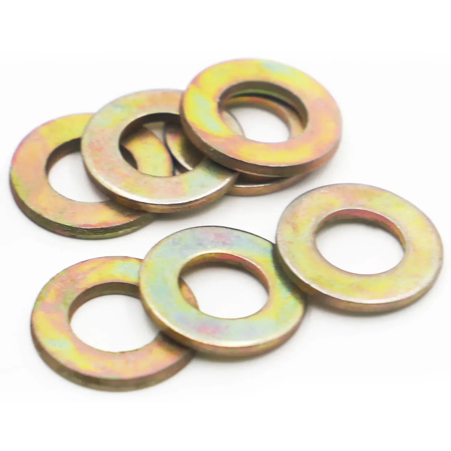 M2 M3 M4 M5 M6 M8 M10 M12 M14 M16 Grade 8.8 Colored Zinc Carbon Steel Flat Washer Plain Gasket Pad