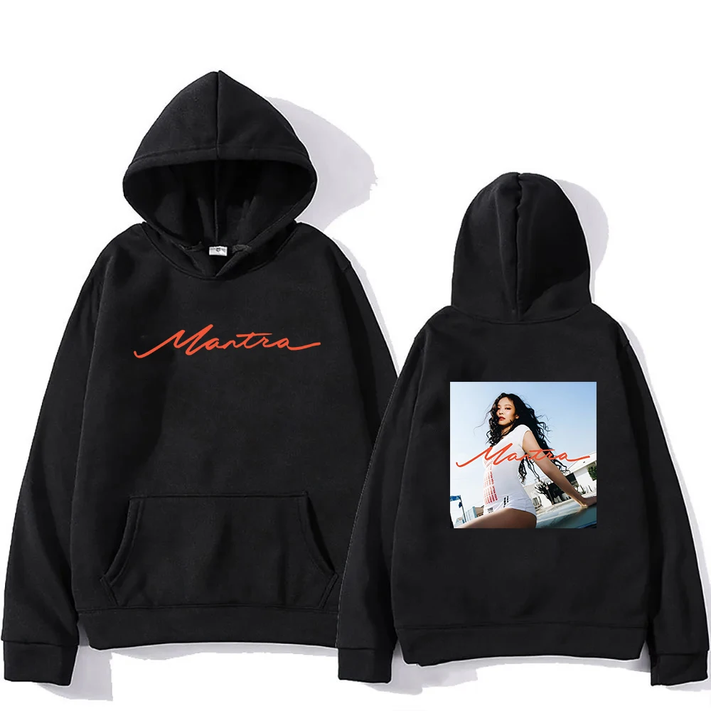 JENNIE MANTRA Sudadera con capucha 2024 moda hombres/mujeres sudaderas con capucha Harajuku estética Unisex invierno polar pulóver sudadera Vintage