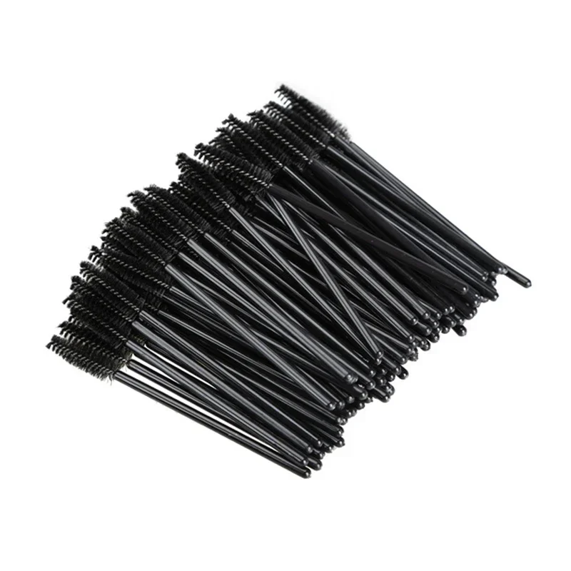 50 Stuks Wimperborstel Make-Up Borstels Individuele Mini Wegwerp Mascara Applicator Kam Wimpers Make-Up Borstels Gereedschap