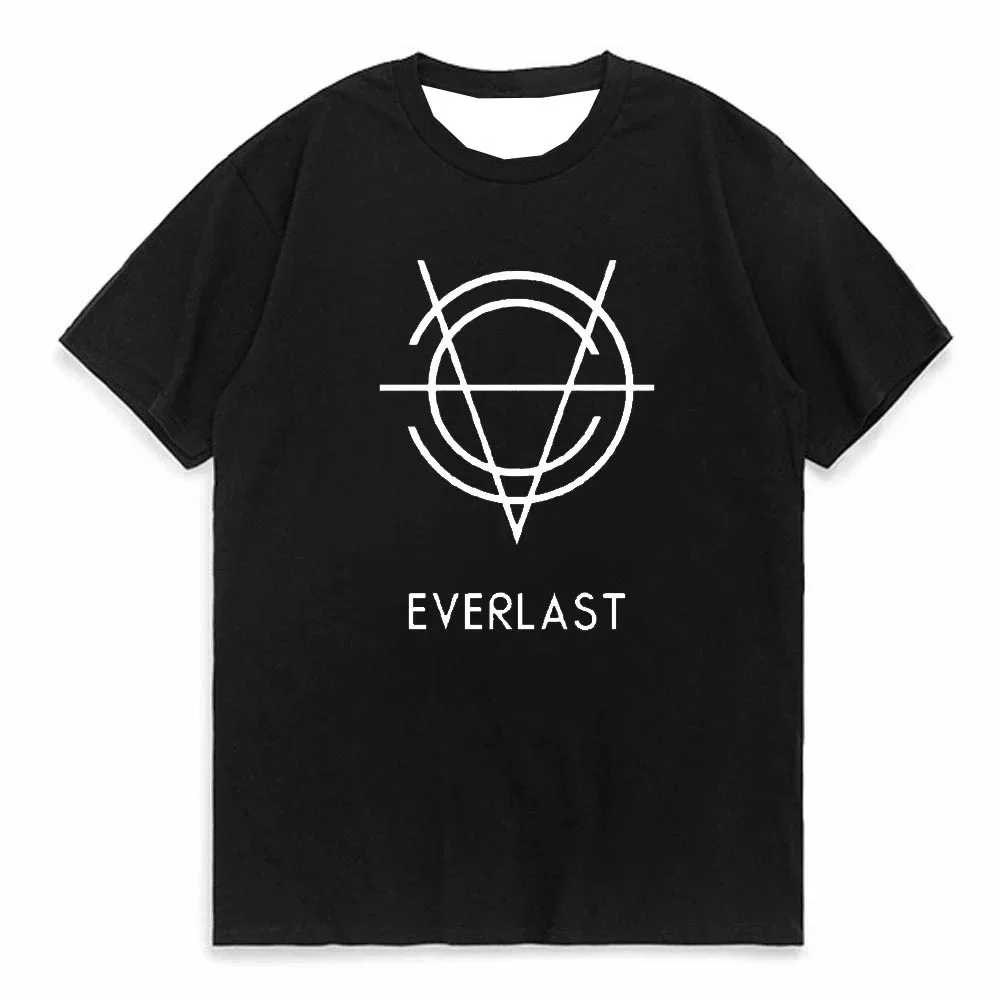 

Лето 2025 г., свободная повседневная футболка для бокса EVERLAST с коротким рукавом, футболка с буквенным принтом, удобная футболка для фитнеса, блейзер