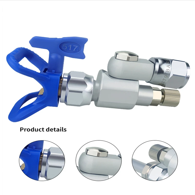 CleanShot Shut-Off Valve Swivel Joint Extension Anti-spitting 287030 for Airless Sprayer Gro TN WR Spray Gun with 517 Tips