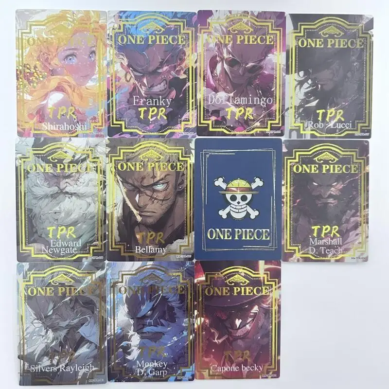 10 szt. Karty Flash One Piece Capone Becky Franky Bellamy Kolekcjonerskie Karty Anime Figurki Akcji Zabawki Prezenty
