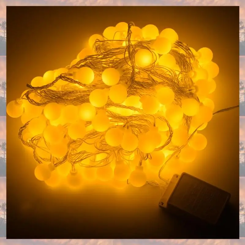 

2025 Trend 1 PCS LED String Lights Fairy Ball Garland Lights Waterproof Outdoor Lamp Christmas Holiday Wedding Party Lights Deco