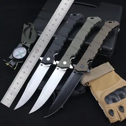 Large Cold Folding Pocket Knife 8Cr13Mov Steel Military Tactical Knives EDC Multipurpose Outdoor Survival Hunting Tanto Knife