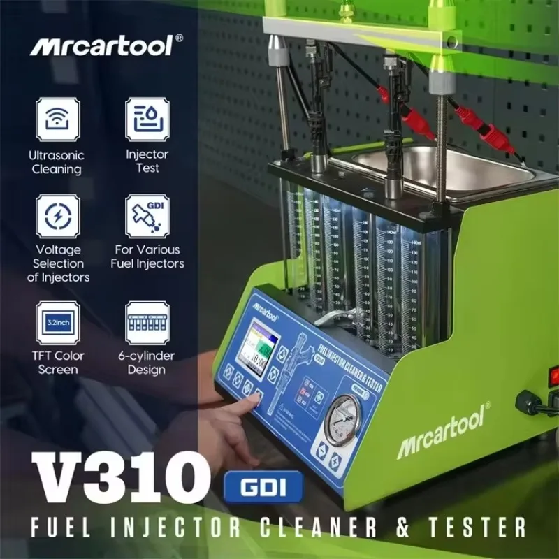 V310 220 V Ultrasonic Fuel Injector Cleaning And Testing Machine With 4 Cylinders Fuel Injection System Cleaning Kit