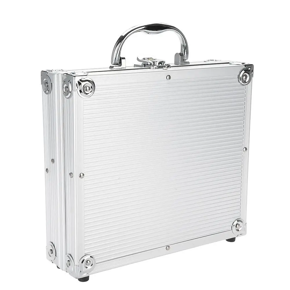 Aluminum Tattoo Machine Storage Box with Foam Pad - Carrying Case for Embroidery & Permanent Makeup Equipment