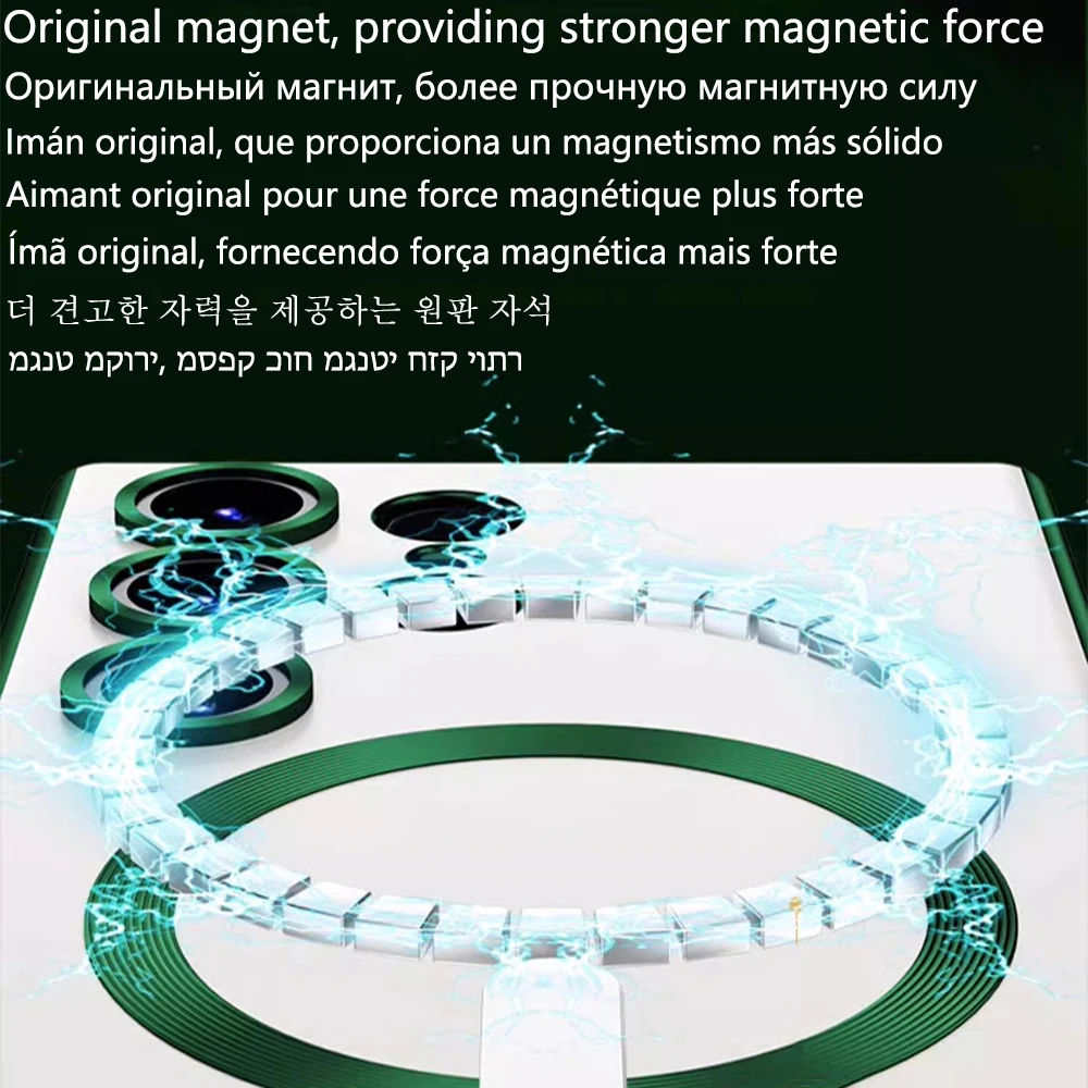 Electroplated Magnetic Clear Case For Samsung Galaxy S24 S23 S21 Fe S25 Ultra S22 Plus For Magsafe Soft Cover Lens Protective