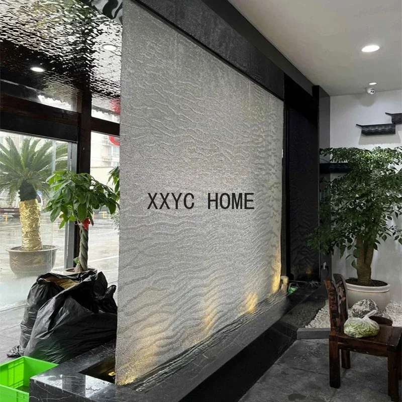 

Wire Fence Water Curtain Wall Steel Wire Mesh Waterscape Curtain Waterfall Water Curtain Wall Water Background Wall Fountain