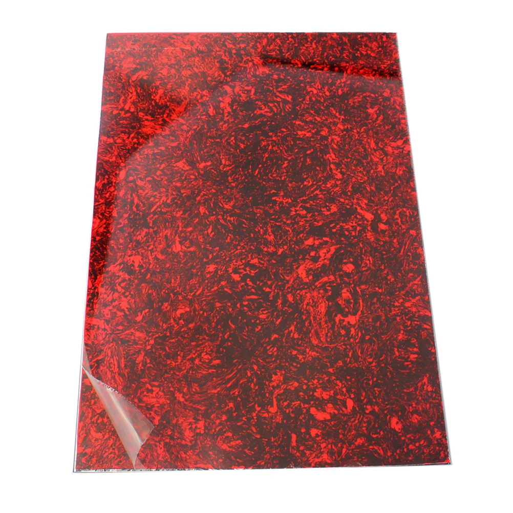 Premium 44 x 29cm Acoustic Guitar Pickguard Sheet DIY Material 3Ply Blank Plate New Red Tortoise Shell Design