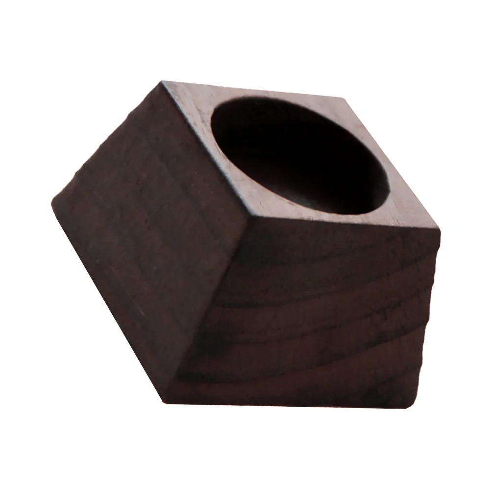 

Black Wood Tapered Stand Home Decoration Easy to Use Wooden Candlesticks for Dining Room Banquet Candlelight