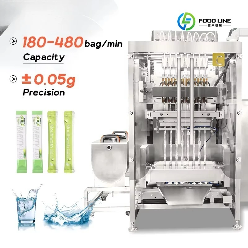 FL Custom Small Sachet Mouth Wash Filling Packaging Machine Mouthwash Packing Machine Juice Sachet Energy Drink Stick Bag