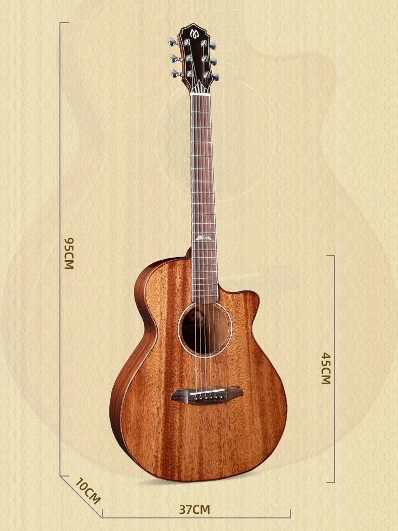 Mollo’s new MINI-30C folk 36-inch beginner's entry for boys and girls, single-wood guitar