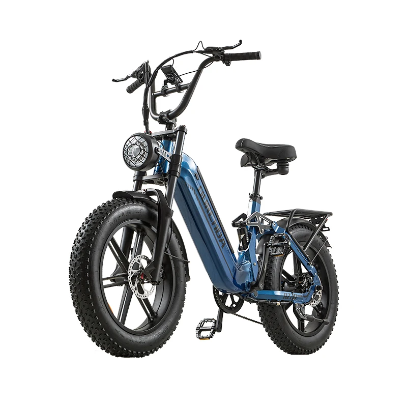 BURCHDA AZ20 City Elektrofahrrad 48V20AH Lithium-Batterie E-Bike 20 Zoll 4.0 Fat Tire E-Bike Elektro-Mountainbike Motorrad für Erwachsene