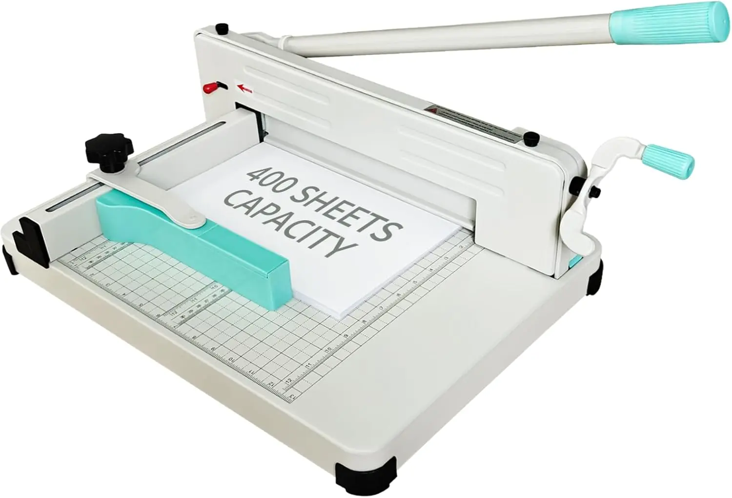 

12 Inch Mint Heavy Duty Paper Cutter Guillotine Paper Cutter 400 Sheets Capacity, Stack Paper Trimmer with Solid Steel Blade for