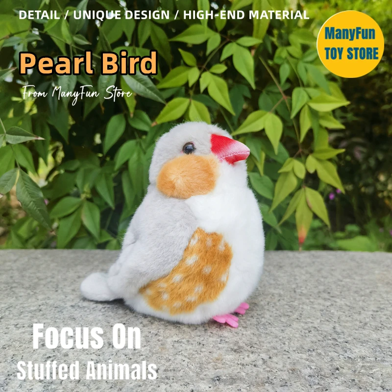 Peluche de Zebra Finch Realista, Juguete de Peluche de Perico Realista, Muñeco de Simulación de Pájaro Cantor, Regalo