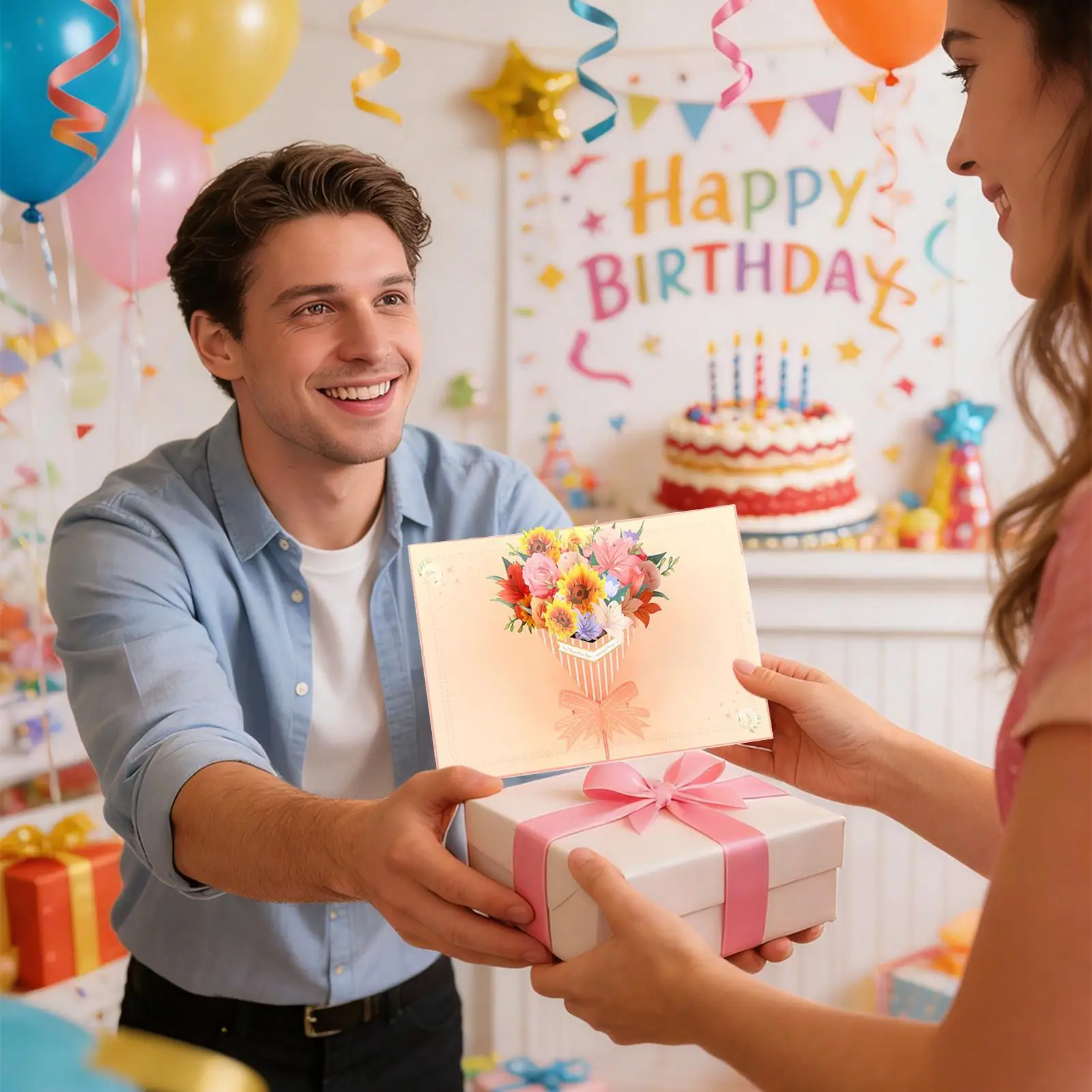 

Открытки ко Дню святого Валентина, 3D-открытки с романтическими цветами, тиснением и фольгированным декором, поздравительные открытки для семьи, друзей, жены, мамы, сестры, на праздник