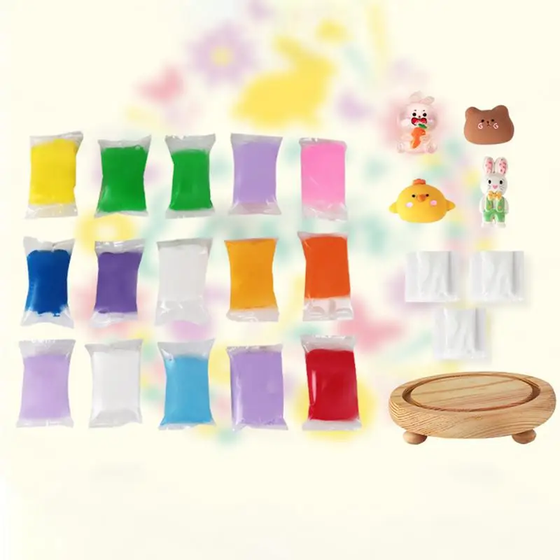 Argile sèche à l'air pour enfants, œufs de pâques pour débutants, pâte à modeler, rassemblement familial, décoration de saison de printemps, fabrication d'art pour garçons et filles