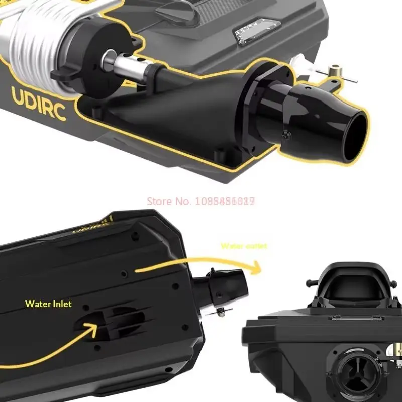 Nouveau jouet de bateau télécommandé turborétique, modèle de moteur rapide pour enfants garçons, poussée de Turbine à jet de pompe UDI923