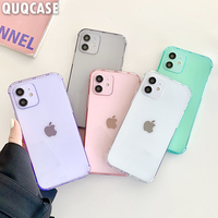 Candy Color Clear Soft Case For iPhone 15 Pro Max i Phone 14 11 13 12 Mini 7 8 Plus XR X i15 Promax Shockproof Transparent Cover