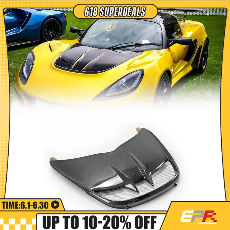 Painel de Acesso Frontal Estilo Esportivo para Exige V6 Cup 430 380, Capô Dianteiro em Fibra de Vidro, Para-choque Não Pintado, Painel do Motor, Acabamento Automotivo