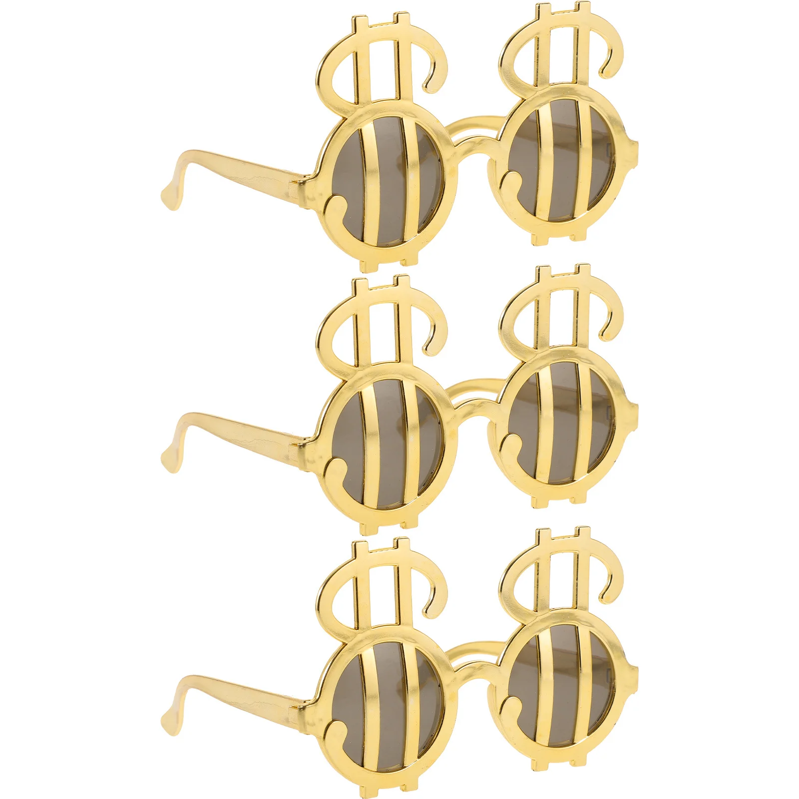 

3Pcs Dollar Sign Glasses Lightweight Funny Eyeglasses for Carnival Festival Party Creative Costume Accessory Funny Spectacles