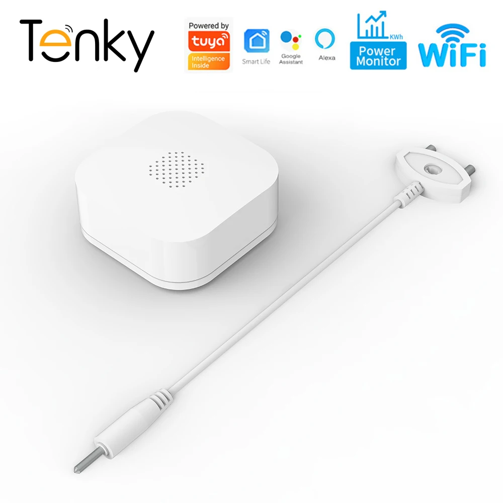 

Tuya WiFi Smart Water Leak Sensor 80DB Sound and Light Alarm System Water Overflow Detector Flood Leakage Sensor Remote Monitor