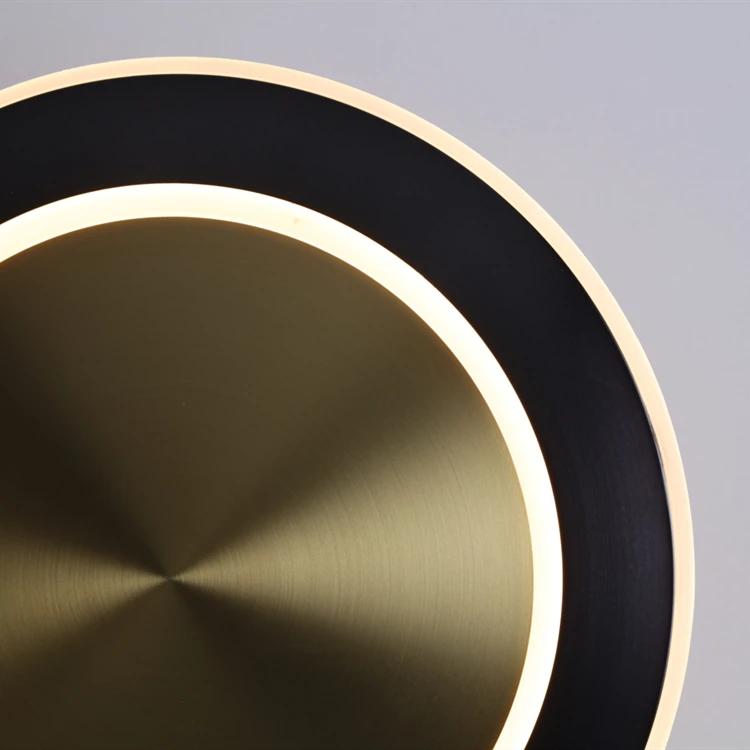 Moderne LED-Wandleuchte für den Innenbereich, kreisförmige, wandmontierte, integrierte LED 3000K-Wandleuchte aus Aluminium