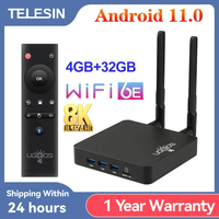Ugoos AM8 Pro Smart TV Box Android 11.0 Amlogic S928X-J DDR4 4GB 32GB WiFi6 BT5.3 1000M 4K Set Top Box 8GB 64GB Media Player