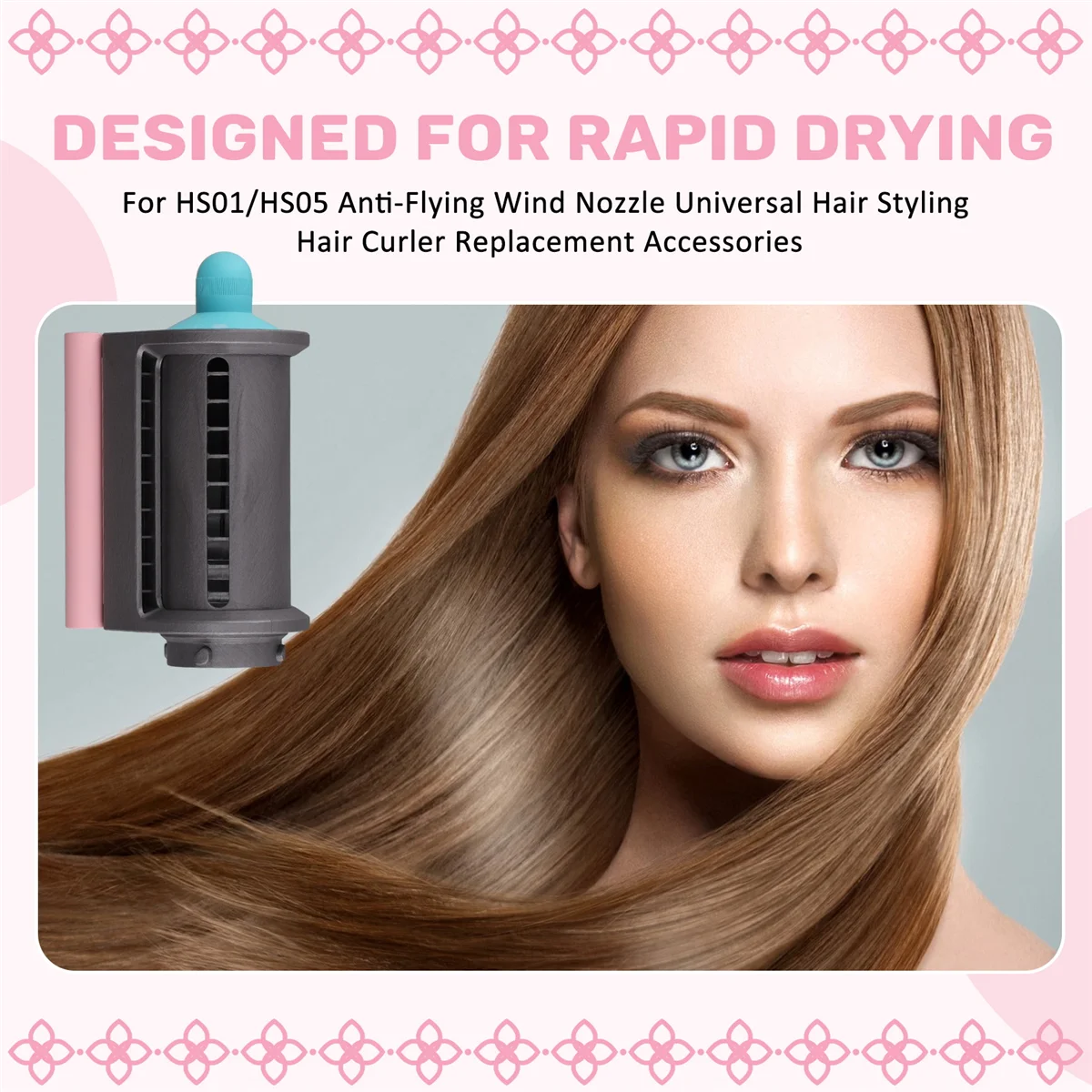For Dyson Airwrap HS01/HS05 Anti-Flying Wind Nozzle Universal Hair Styling Hair Curler Replacement Accessories