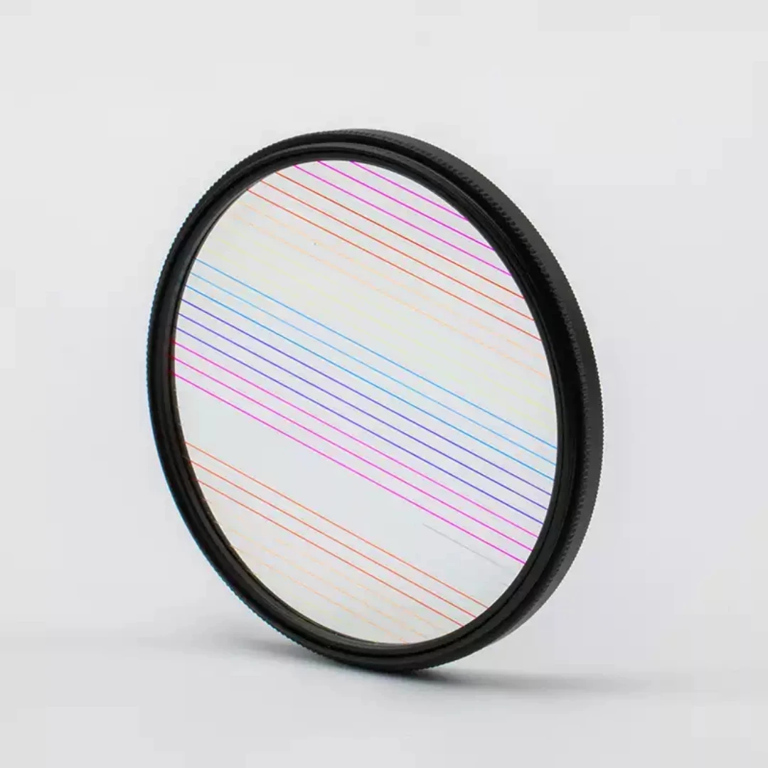 Cinematic Wide Screen Special Effect Filter Rainbow Blue Brushed Texture Lens Filter for Film Shooting Creative Videography