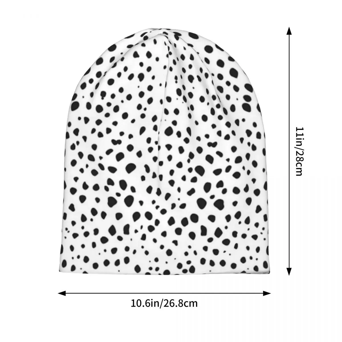 Dalmatian Spots Polka Dots Warm Knitted Cap Fashion Bonnet Hat Autumn Winter Outdoor Beanies Hats for Men Women Adult