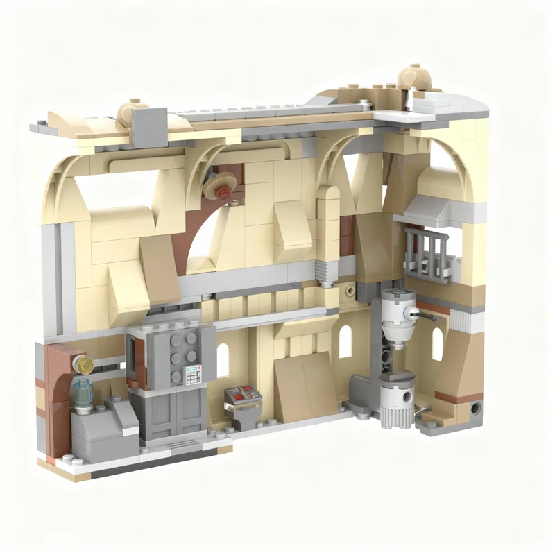 563pcs MOC Star Battle Book End Mandalorian Forge Model Building Toy Blocks Construction DIY Christmas Gifts Creative Idea