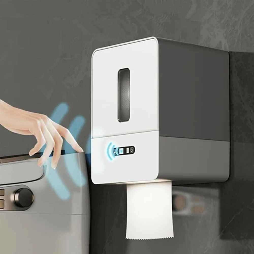 Smart Touchless Toilet Paper Dispenser,Electronic Senor Paper Towel Dispenser, with Night Light,USB Charging