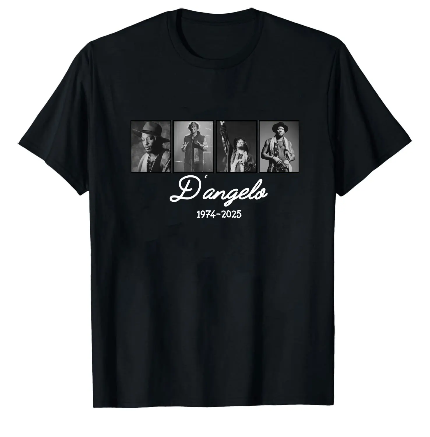 Rip D'Angelo 1974-2025 Legend R&B Singer T-Shirt Tribute Remembering in Memory Vintage Nostalgia Classics Printed T-shirt Tops