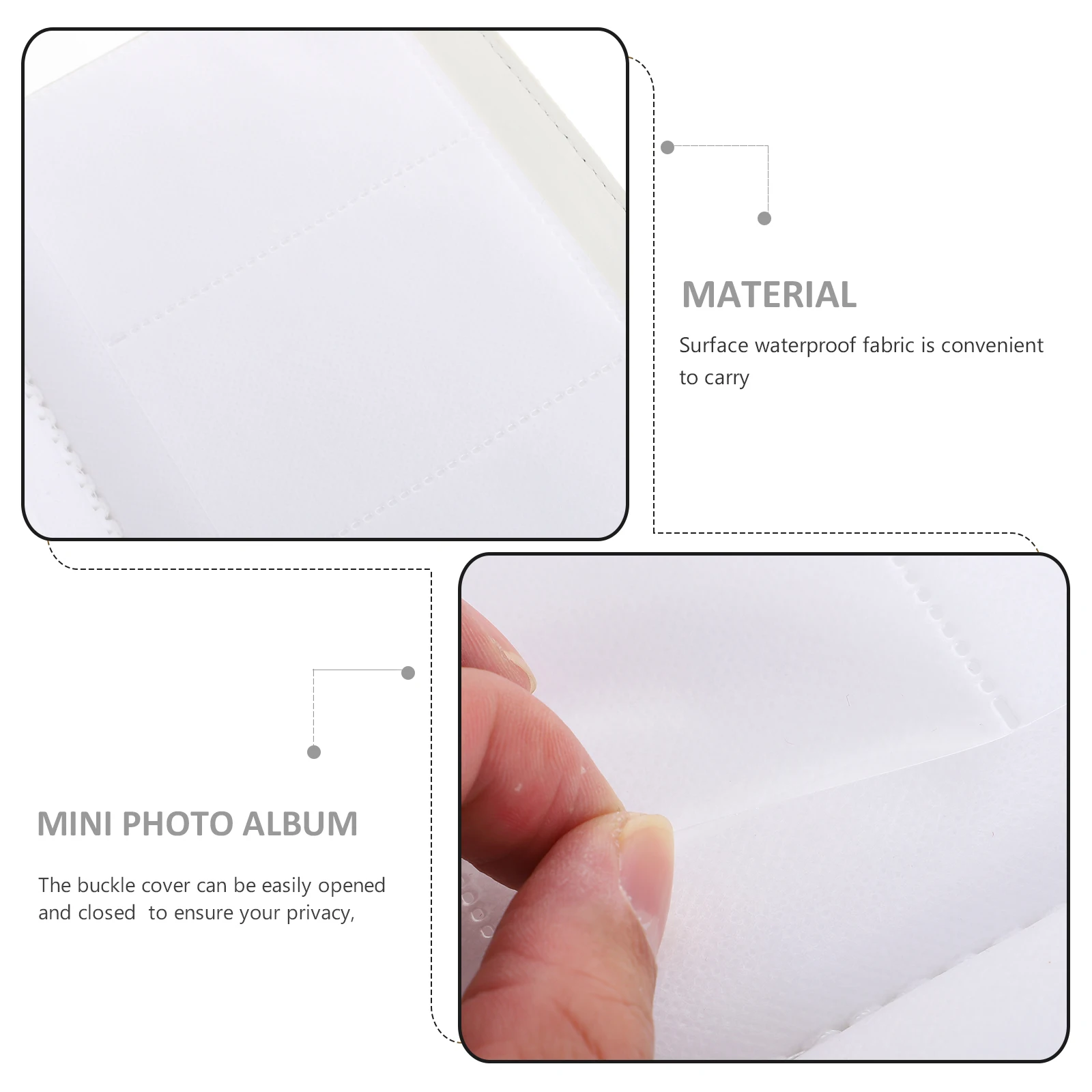 

PU Mini Photo Book for Instant Camera Bag Dustproof Scratch Resistant Storage Album for Photos Cards Collectibles Portable Film