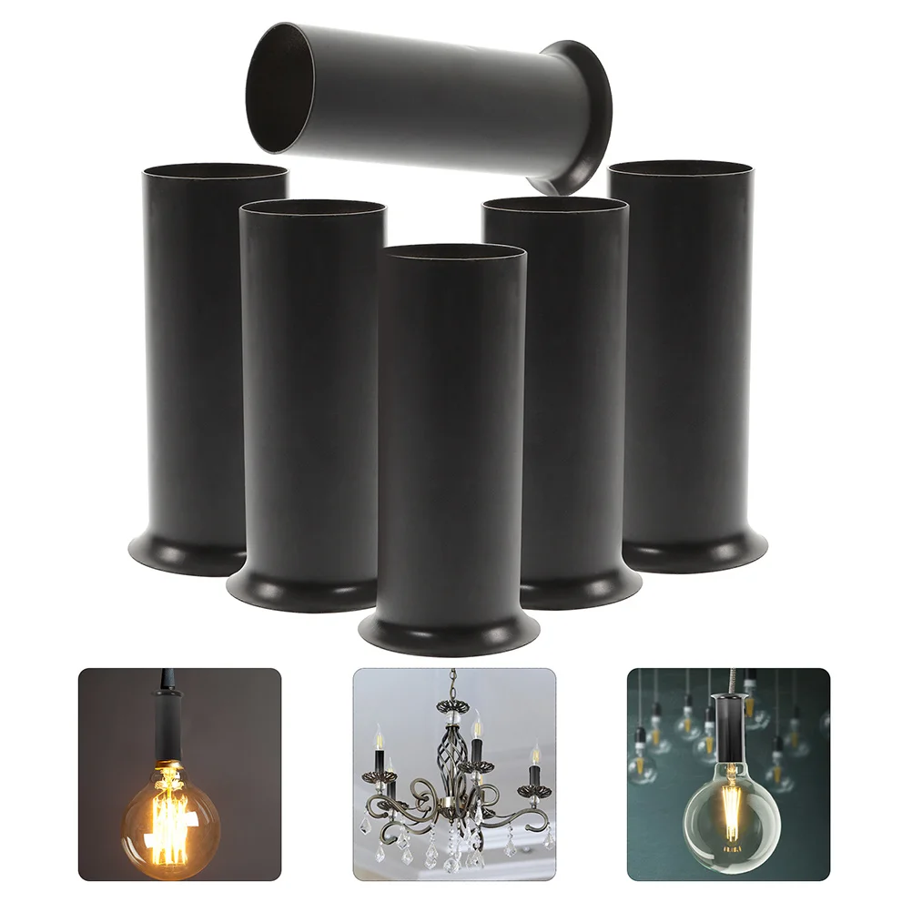 

15Pcs Hanging Lamp Base Sleeve Metal Socket Covers Sturdy Structure Easy to Use Light Replace Parts Sleeves