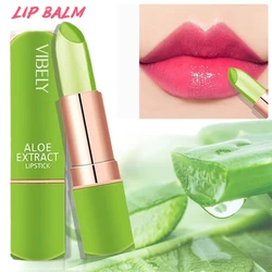 Color Changing Lip Balm Long-Lasting Natural Crystal Clear Temperature Color Changing Aloe Vera Lip Balm Makeup Lip Gloss