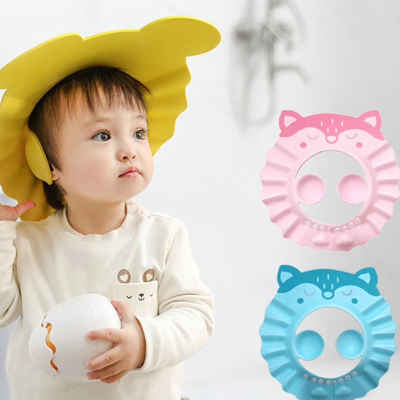 Adjustable Baby Shower Cap Soft Visor Kids Hair Wash Bath Hat Safe Waterproof Splash Ear Eye Protection Boys Girls Shampoo Cover